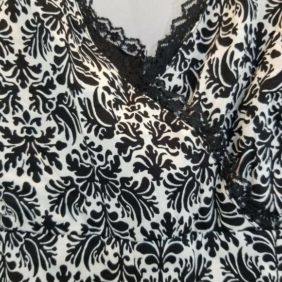 Linea Domani Dress 8 Black White Tank Style Lace - Picture 3 of 12